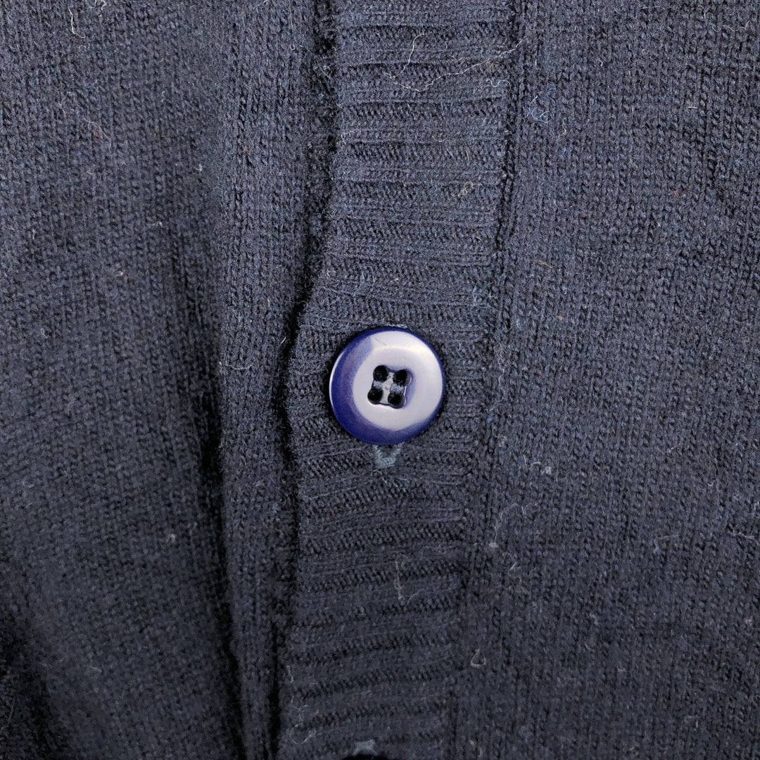 Vintage Pendleton wool knit cardigan, men's size M, long sleeves Lamb wool navy blue type Vintage Second Hand