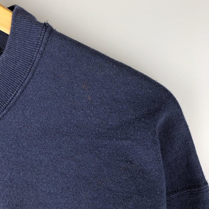 Vintage 90'S Delta Fifty-Fifty College Character Sweatshirt, Made in USA, Men's Size XL cotton navy blue type Vintage Second Hand