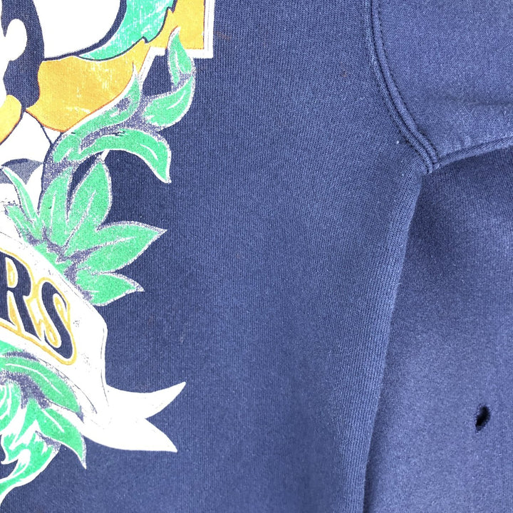 Vintage 90'S Delta Fifty-Fifty College Character Sweatshirt, Made in USA, Men's Size XL cotton navy blue type Vintage Second Hand