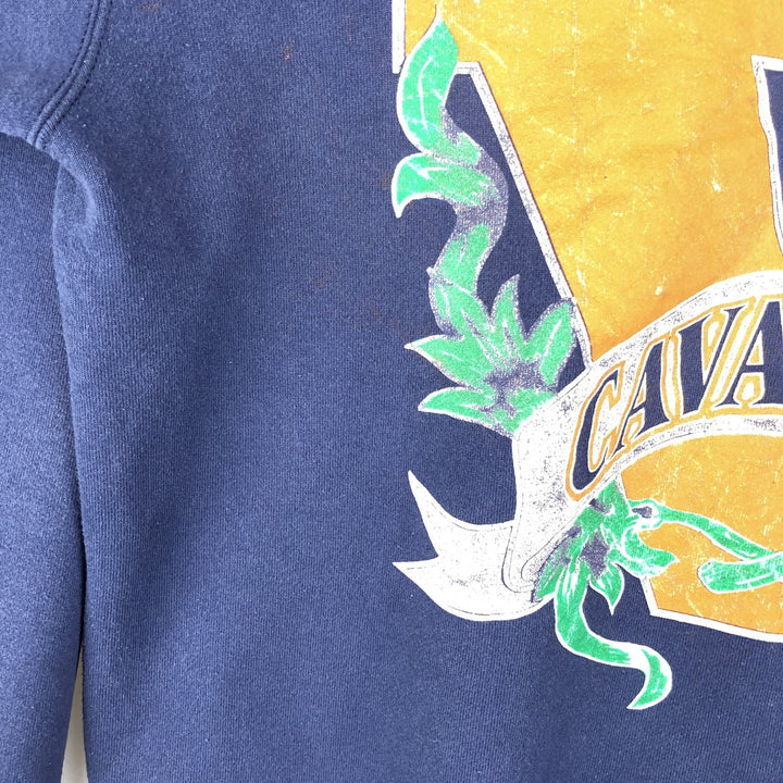 Vintage 90'S Delta Fifty-Fifty College Character Sweatshirt, Made in USA, Men's Size XL cotton navy blue type Vintage Second Hand