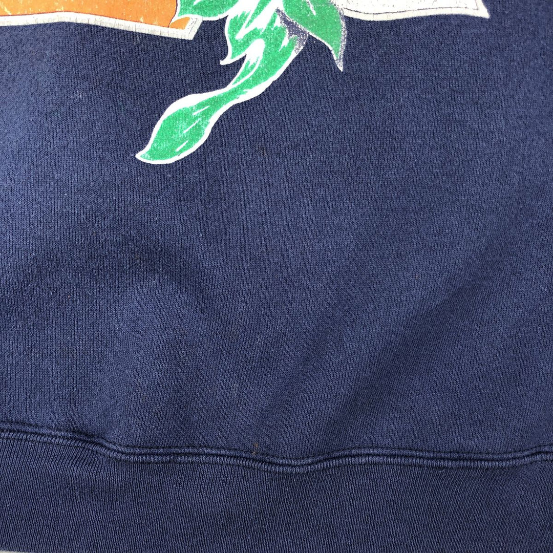 Vintage 90'S Delta Fifty-Fifty College Character Sweatshirt, Made in USA, Men's Size XL cotton navy blue type Vintage Second Hand