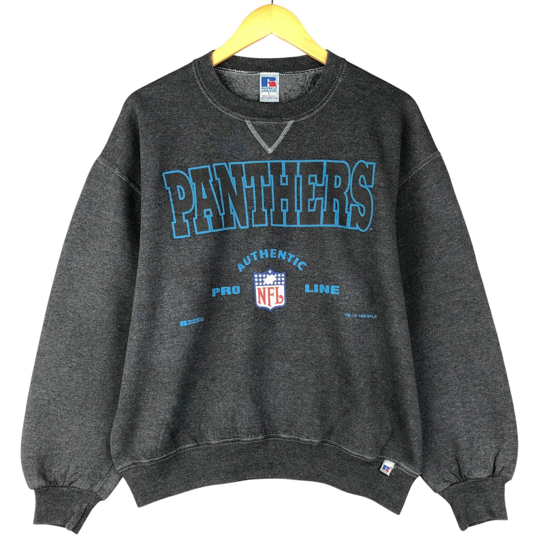 90'S Russell NFL Las Vegas Raiders Print Sweatshirt, Vintage, Made in USA, Men's Size L cotton Charcoal Vintage Second Hand
