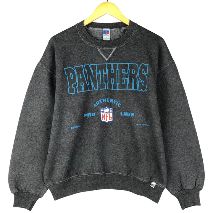 90'S Russell NFL Las Vegas Raiders Print Sweatshirt, Vintage, Made in USA, Men's Size L cotton Charcoal Vintage Second Hand