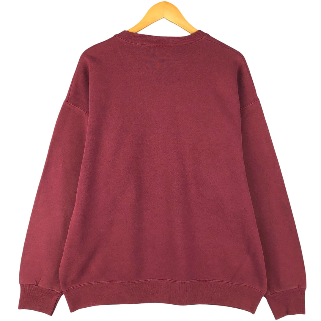 90'S Lee SPORT University of Minnesota Triple Print College Character Sweatshirt, Made in USA, Men's XL cotton burgundy type Vintage Second Hand
