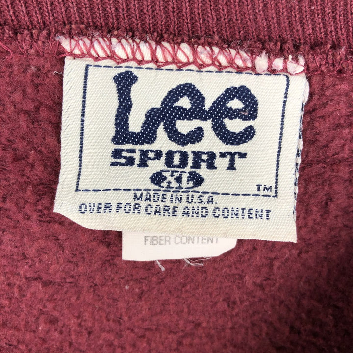 90'S Lee SPORT University of Minnesota Triple Print College Character Sweatshirt, Made in USA, Men's XL cotton burgundy type Vintage Second Hand