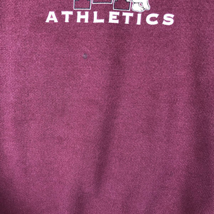90'S Lee SPORT University of Minnesota Triple Print College Character Sweatshirt, Made in USA, Men's XL cotton burgundy type Vintage Second Hand