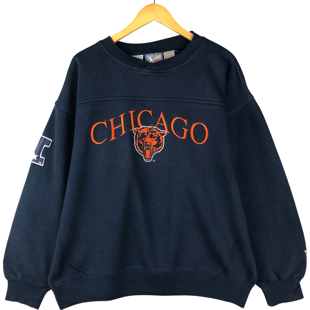 Lee NFL Chicago Bears Sweatshirt, Men's Size L unclear navy blue type Vintage Second Hand