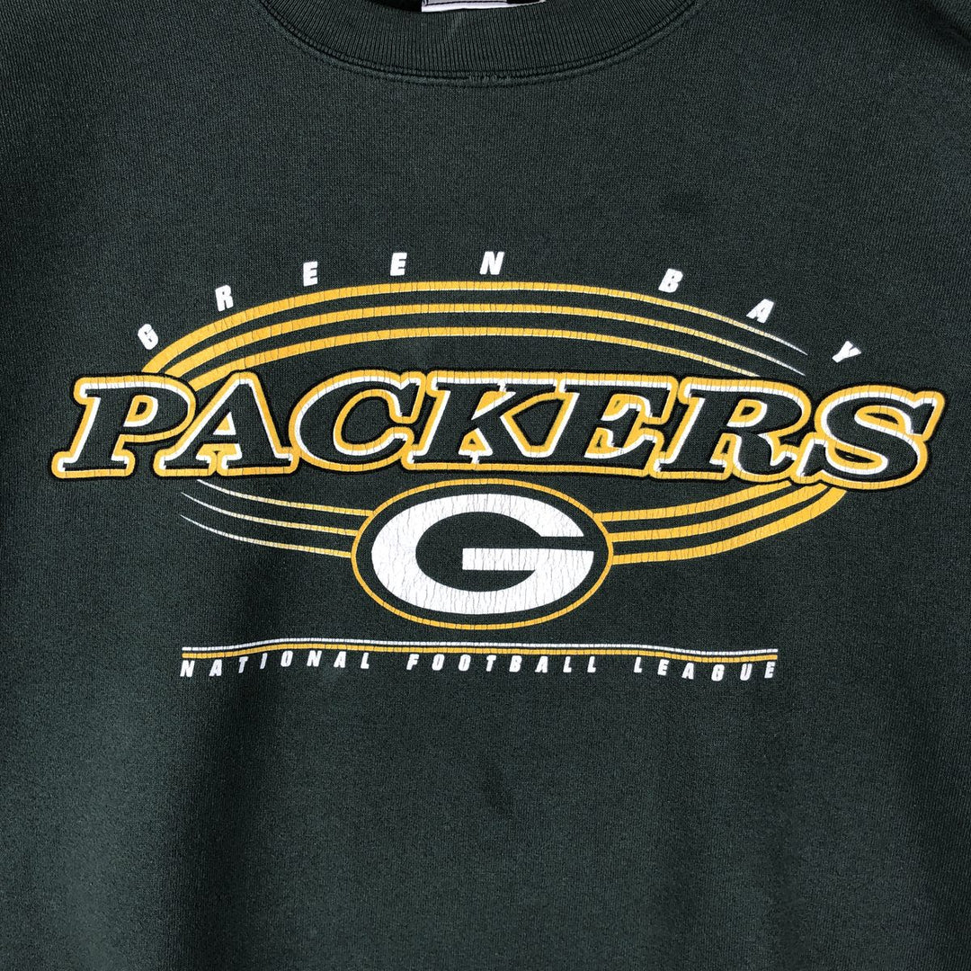 PUMA NFL GREEN BAY PACKERS Print Sweatshirt, Men's Size L cotton green type Vintage Second Hand