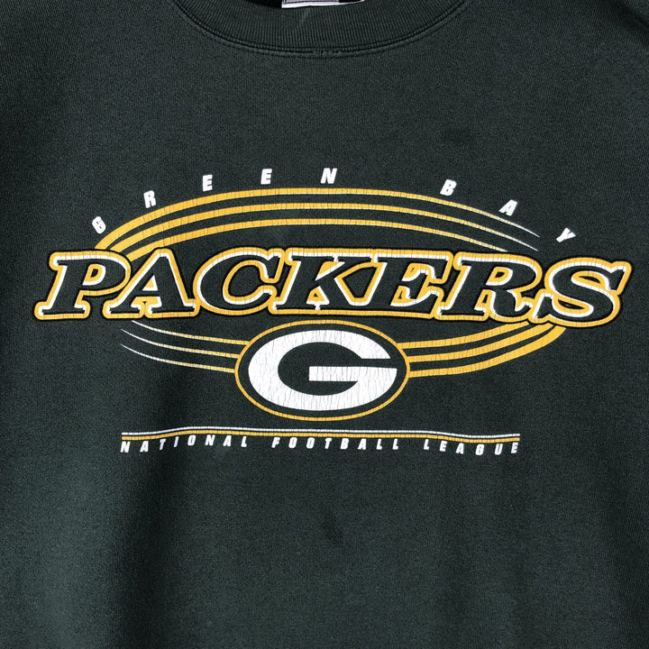 PUMA NFL GREEN BAY PACKERS Print Sweatshirt, Men's Size L cotton green type Vintage Second Hand