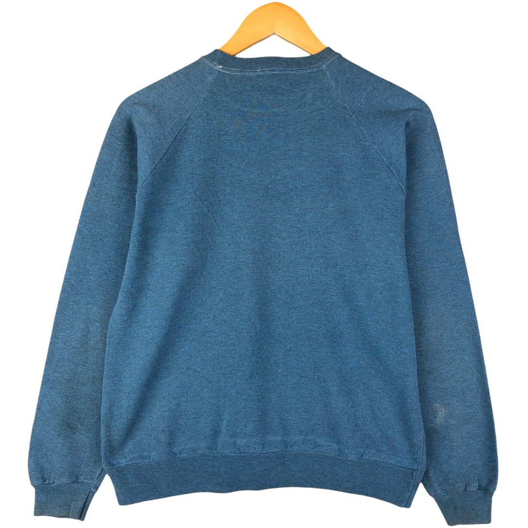 Vintage 1980'S Belton triple print college sweatshirt, made in the USA, size L, men's cotton blue type Vintage Second Hand
