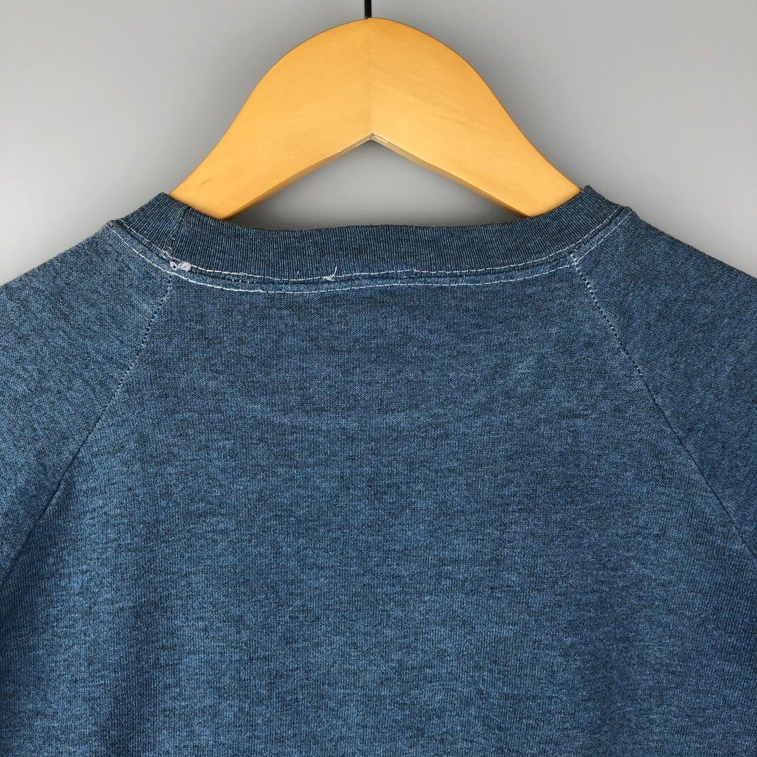 Vintage 1980'S Belton triple print college sweatshirt, made in the USA, size L, men's cotton blue type Vintage Second Hand