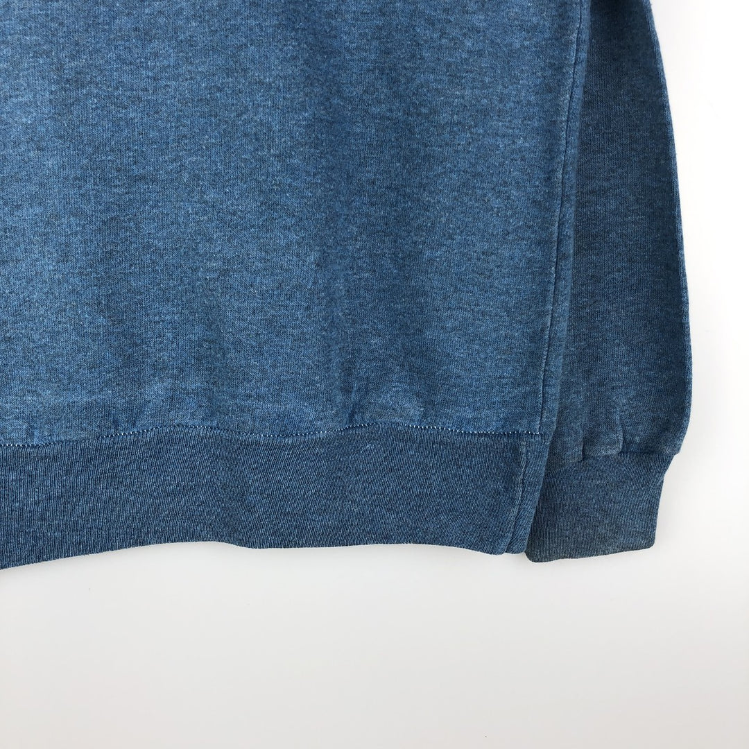 Vintage 1980'S Belton triple print college sweatshirt, made in the USA, size L, men's cotton blue type Vintage Second Hand