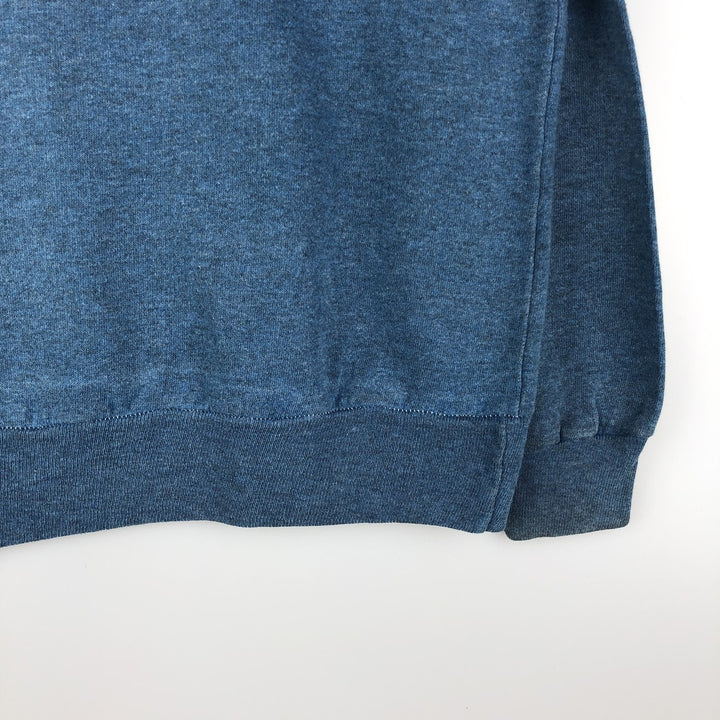 Vintage 1980'S Belton triple print college sweatshirt, made in the USA, size L, men's cotton blue type Vintage Second Hand