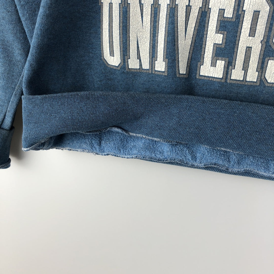 Vintage 1980'S Belton triple print college sweatshirt, made in the USA, size L, men's cotton blue type Vintage Second Hand