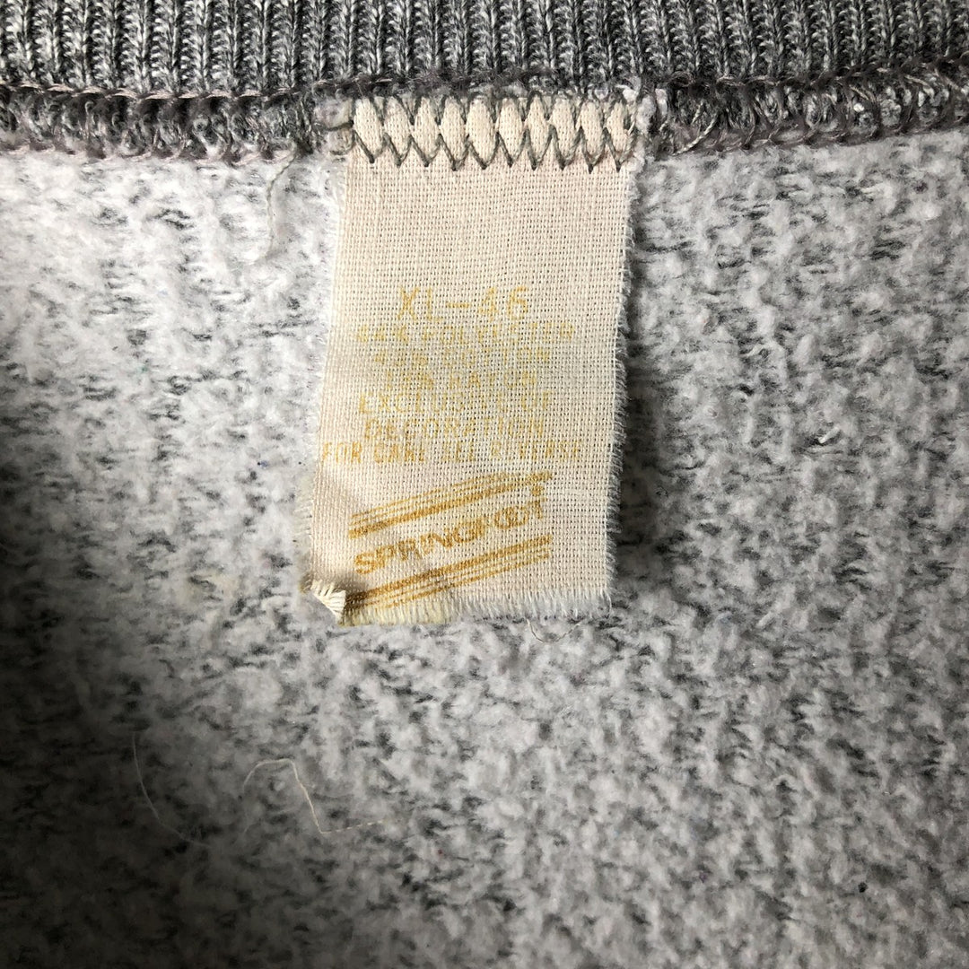 Vintage 1980'S Springfoot College Sweatshirt, Men's Size XL polyester gray type Vintage Second Hand
