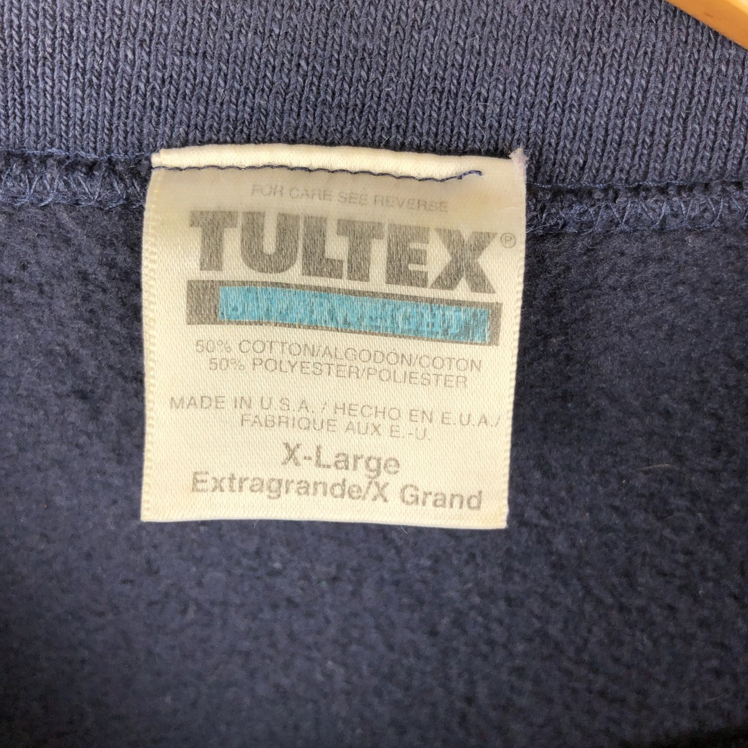 Vintage 90'S Tultex Super Weight college sweatshirt, made in the USA, men's size XL cotton navy blue type Vintage Second Hand