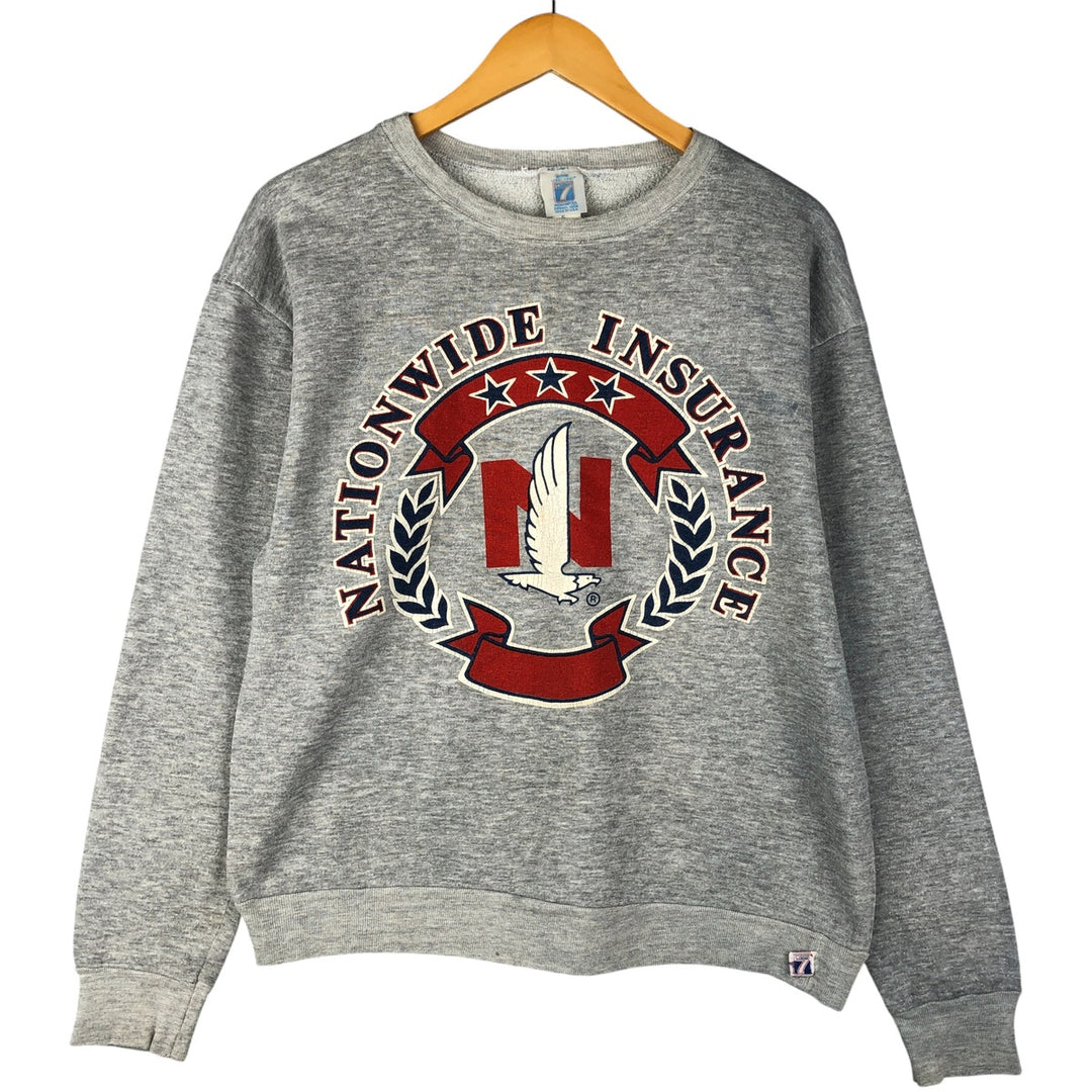 Vintage 90'S Logo Seven Advertising Sweatshirt, Made in USA, Men's XL cotton gray type Vintage Second Hand