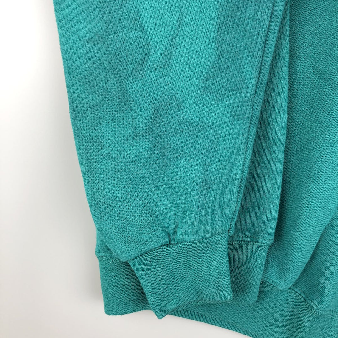 Vintage 90'S GARMENTGRAPHICS college sweatshirt, made in the USA, size L, men's cotton Emerald green Vintage Second Hand