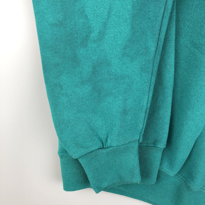 Vintage 90'S GARMENTGRAPHICS college sweatshirt, made in the USA, size L, men's cotton Emerald green Vintage Second Hand