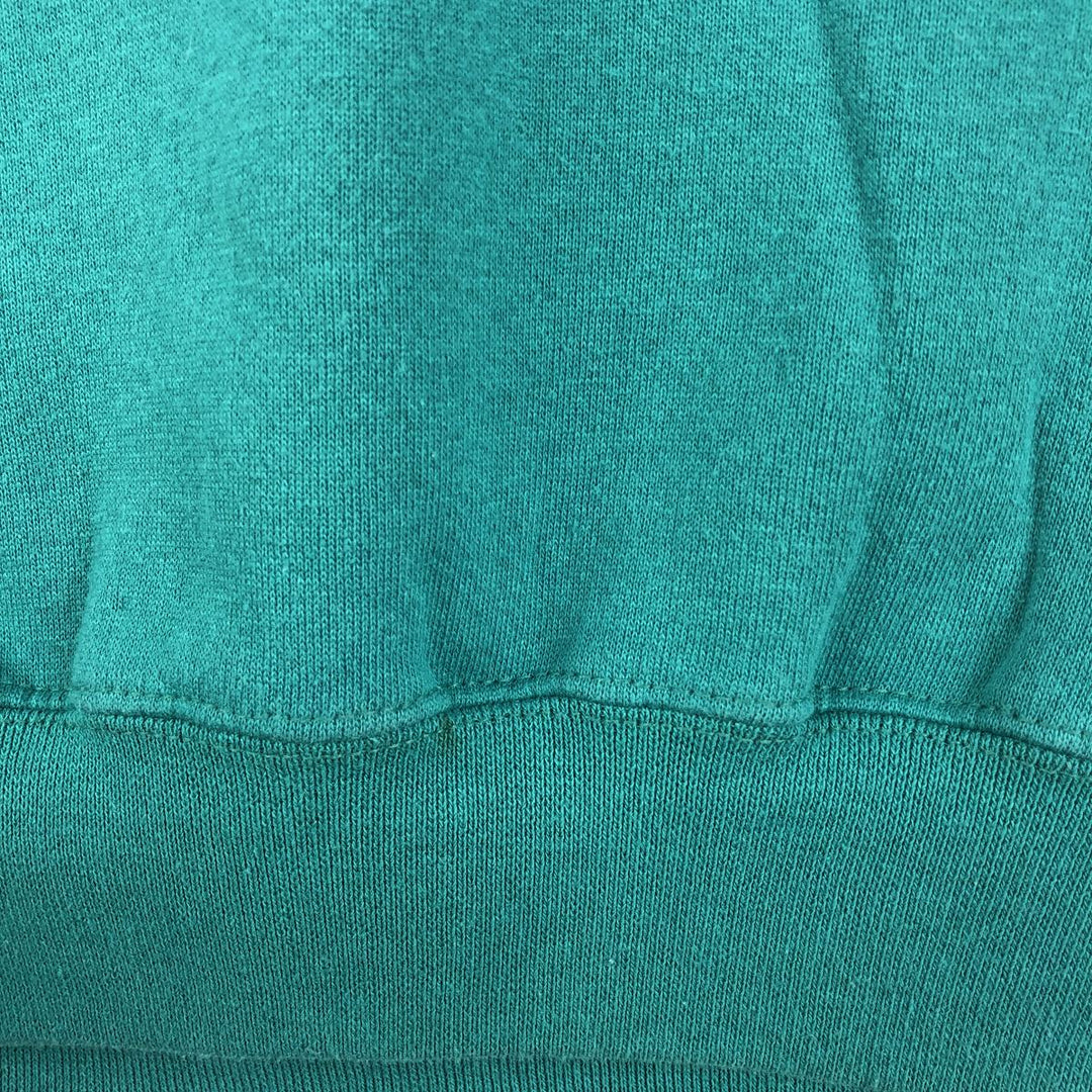 Vintage 90'S GARMENTGRAPHICS college sweatshirt, made in the USA, size L, men's cotton Emerald green Vintage Second Hand
