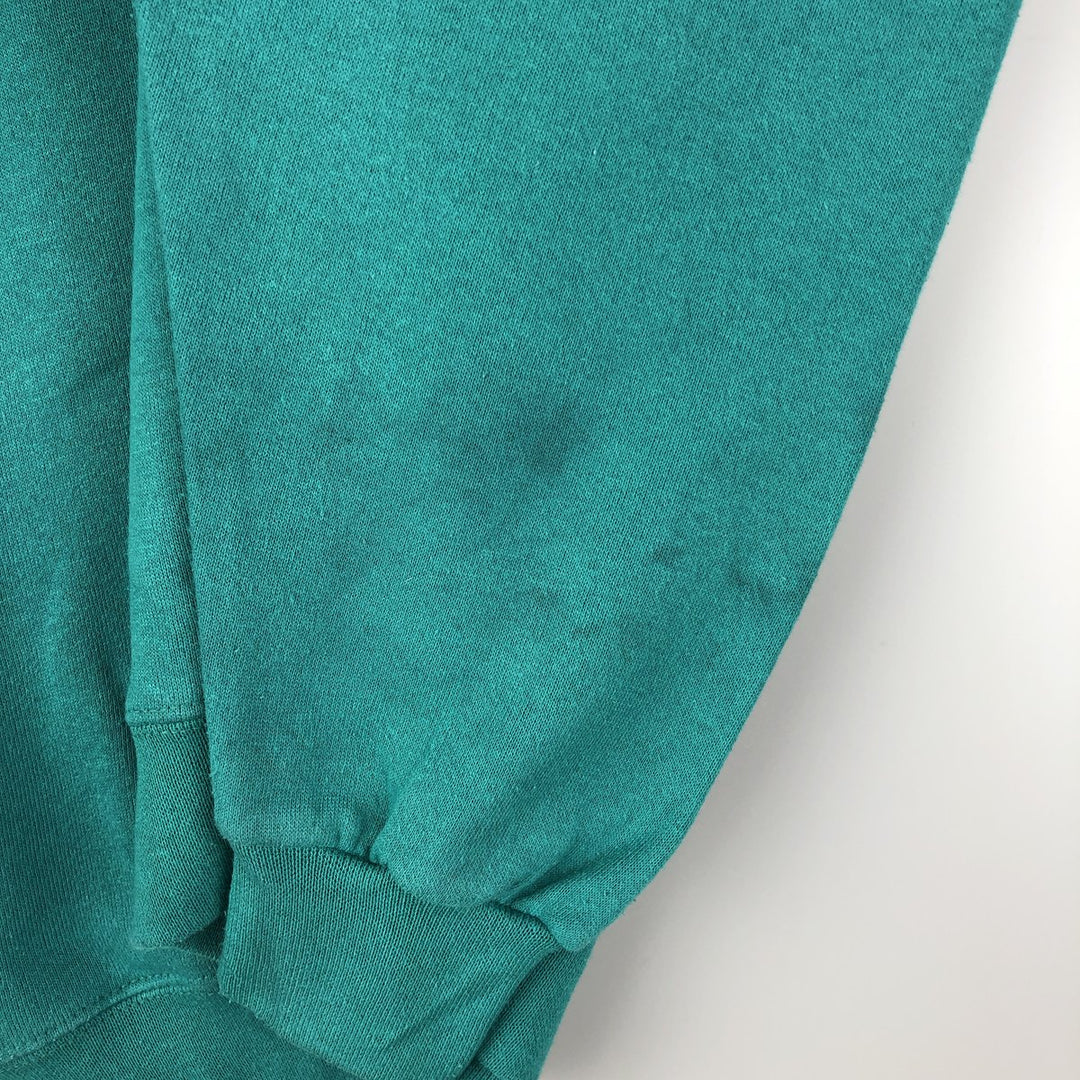 Vintage 90'S GARMENTGRAPHICS college sweatshirt, made in the USA, size L, men's cotton Emerald green Vintage Second Hand