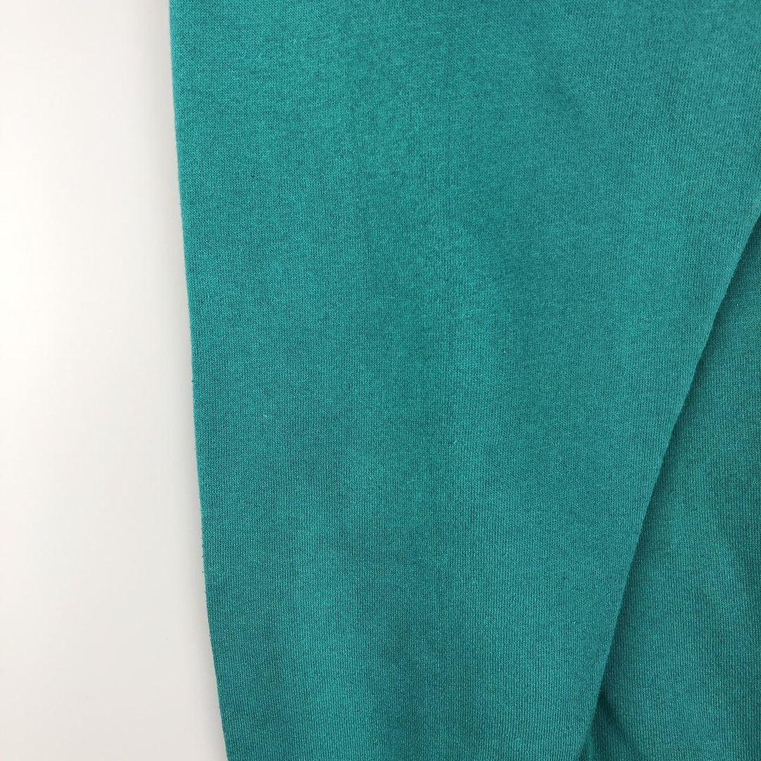 Vintage 90'S GARMENTGRAPHICS college sweatshirt, made in the USA, size L, men's cotton Emerald green Vintage Second Hand