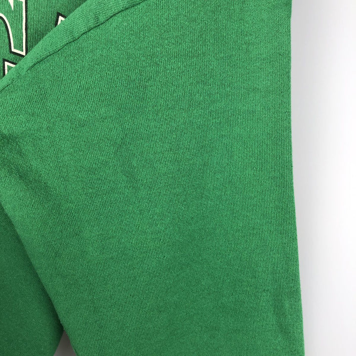 90'S SPA Michigan State University Triple Print College Character Sweatshirt, Made in USA, Men's Size L cotton green type Vintage Second Hand