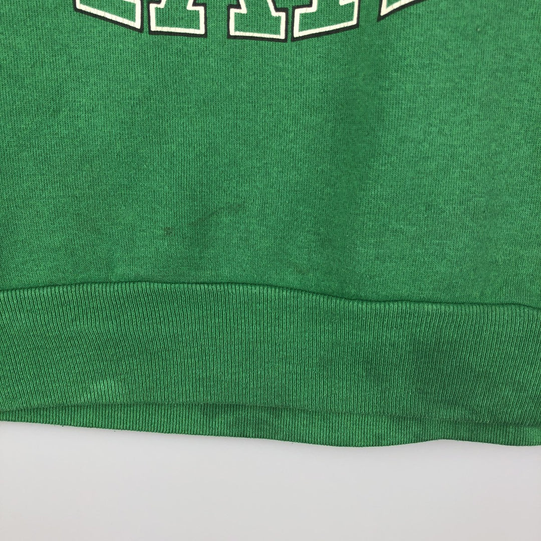 90'S SPA Michigan State University Triple Print College Character Sweatshirt, Made in USA, Men's Size L cotton green type Vintage Second Hand