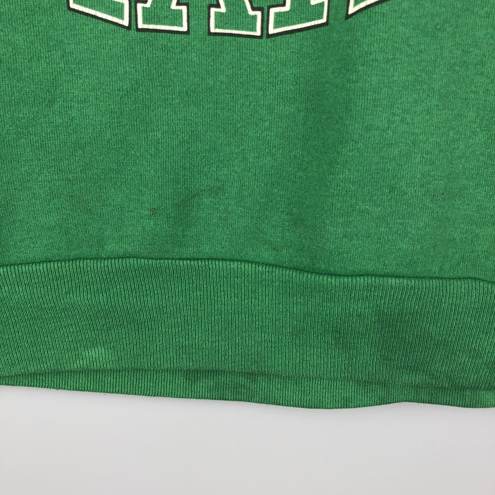 90'S SPA Michigan State University Triple Print College Character Sweatshirt, Made in USA, Men's Size L cotton green type Vintage Second Hand
