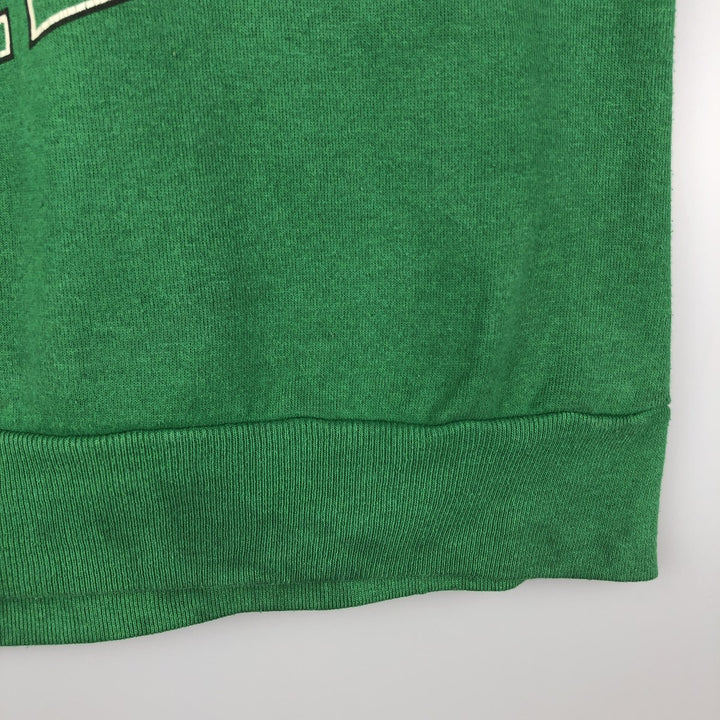 90'S SPA Michigan State University Triple Print College Character Sweatshirt, Made in USA, Men's Size L cotton green type Vintage Second Hand