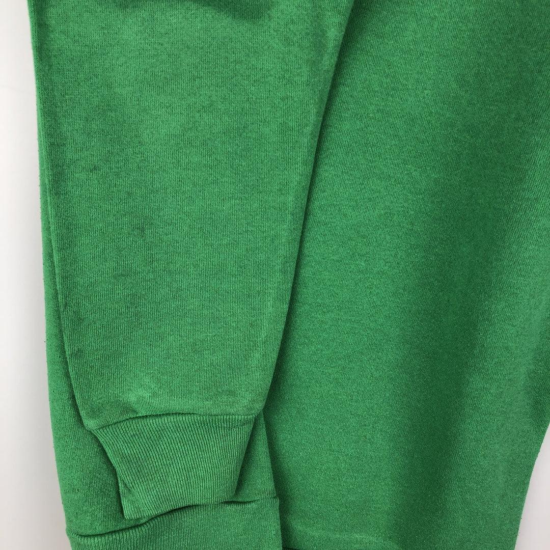 90'S SPA Michigan State University Triple Print College Character Sweatshirt, Made in USA, Men's Size L cotton green type Vintage Second Hand