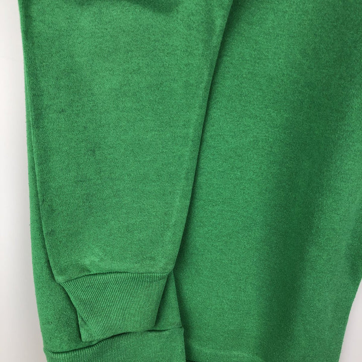 90'S SPA Michigan State University Triple Print College Character Sweatshirt, Made in USA, Men's Size L cotton green type Vintage Second Hand