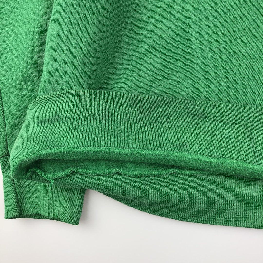 90'S SPA Michigan State University Triple Print College Character Sweatshirt, Made in USA, Men's Size L cotton green type Vintage Second Hand