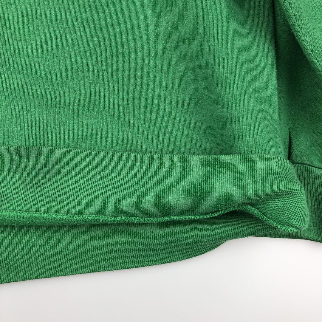 90'S SPA Michigan State University Triple Print College Character Sweatshirt, Made in USA, Men's Size L cotton green type Vintage Second Hand