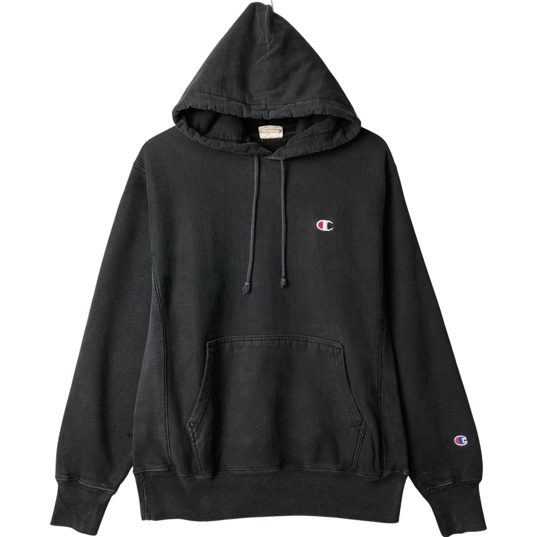 Champion REVERSE WEAVE Reverse Weave Sweat Pullover Hoodie Men's M cotton black type Vintage Second Hand