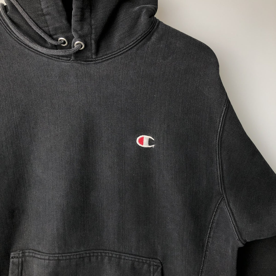 Champion REVERSE WEAVE Reverse Weave Sweat Pullover Hoodie Men's M cotton black type Vintage Second Hand