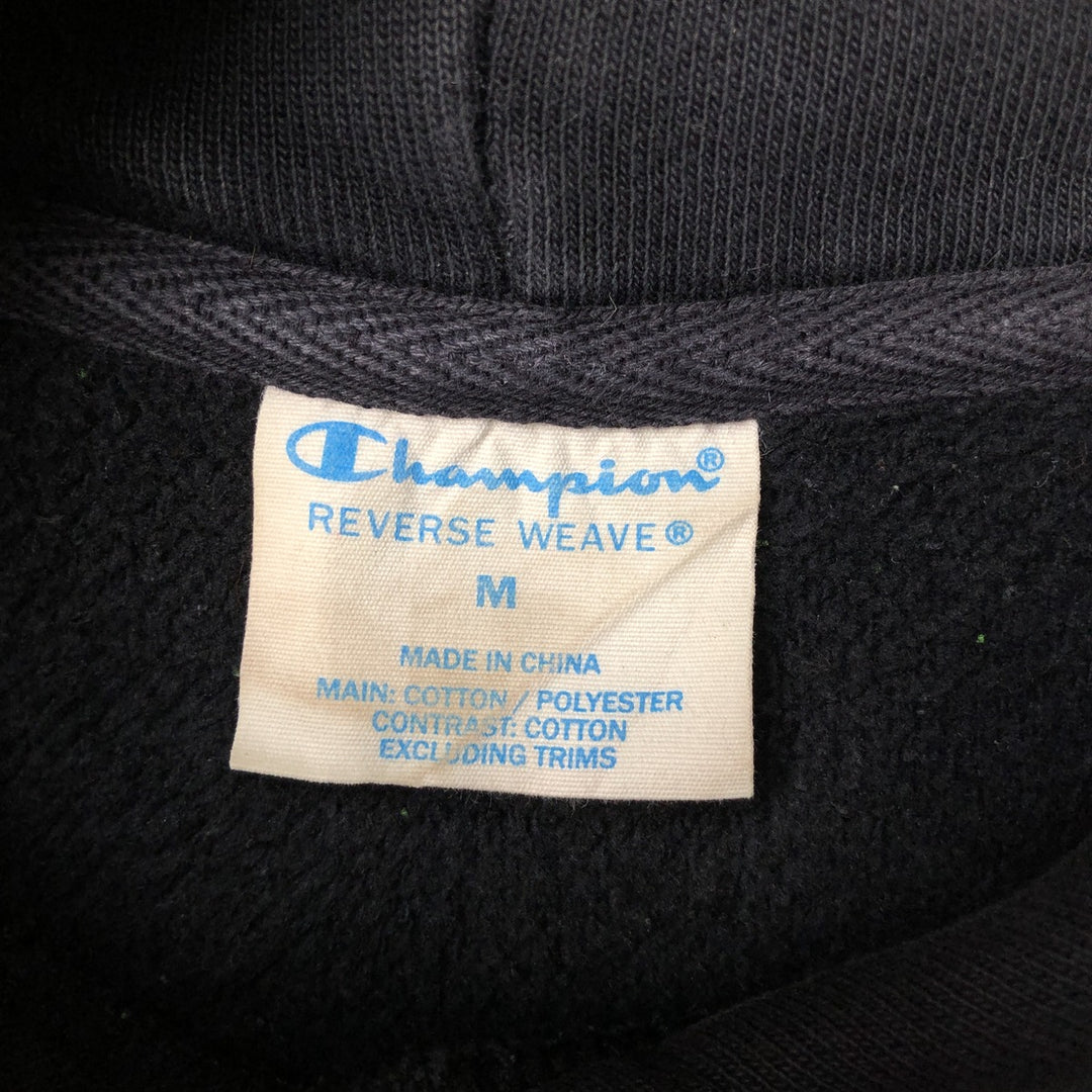 Champion Reverse Weave Replica Solid Tag Pullover Hoodie, Men's Size M cotton black type Vintage Second Hand