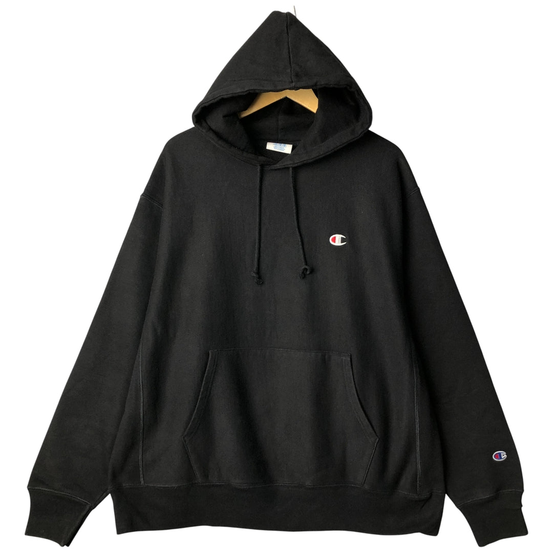 Champion REVERSE WEAVE Reverse Weave Sweat Pullover Hoodie Men's XL cotton black type Vintage Second Hand