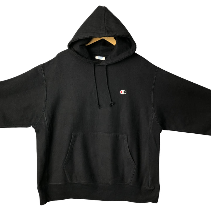 Champion REVERSE WEAVE Reverse Weave Sweat Pullover Hoodie Men's XL cotton black type Vintage Second Hand