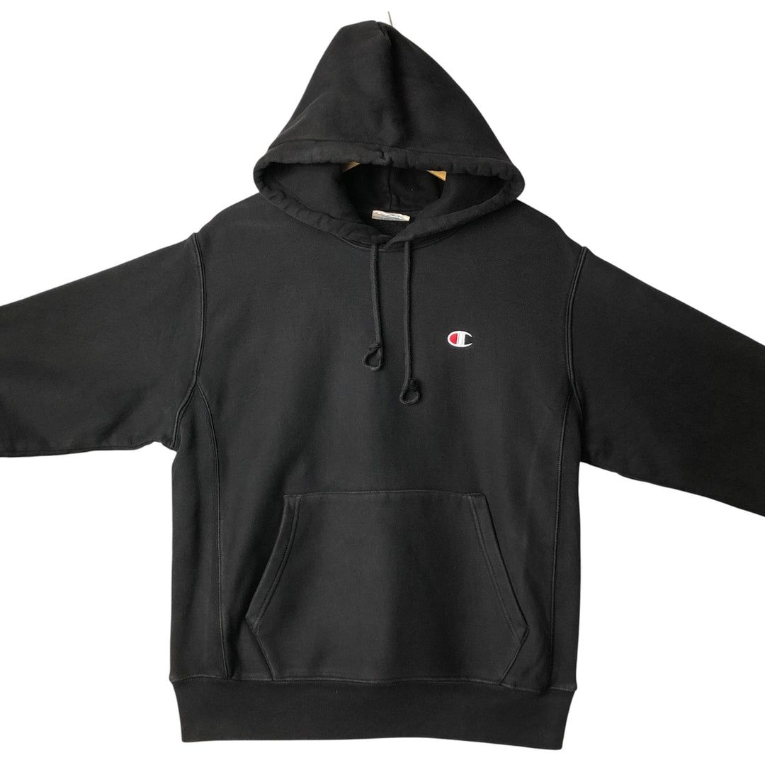 Champion Reverse Weave Replica Solid Tag Pullover Hoodie, Men's Size M cotton black type Vintage Second Hand