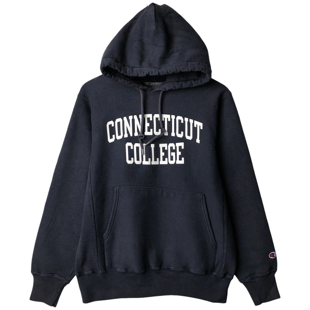 2000'S Champion Original Reverse Weave College Pullover Hoodie, Men's Size Small cotton navy blue type Vintage Second Hand