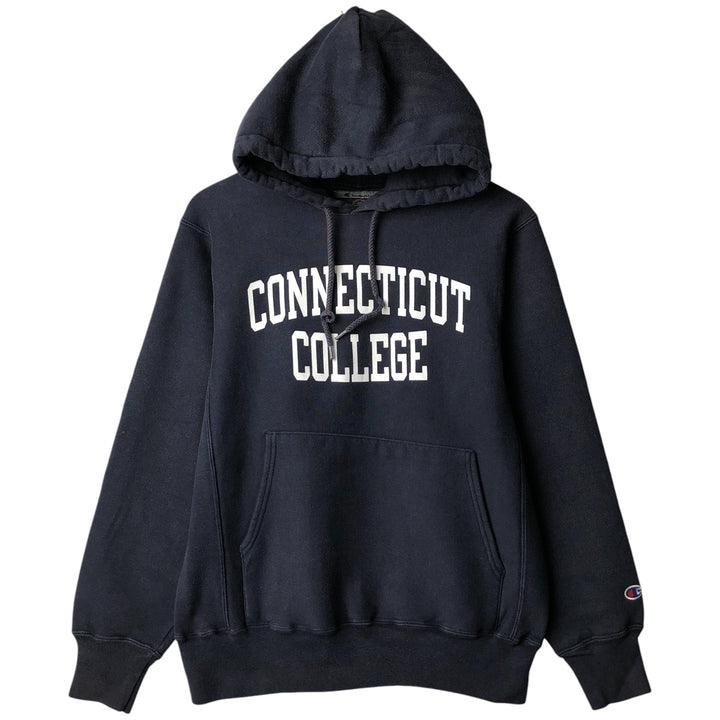 2000'S Champion Original Reverse Weave College Pullover Hoodie, Men's Size Small cotton navy blue type Vintage Second Hand