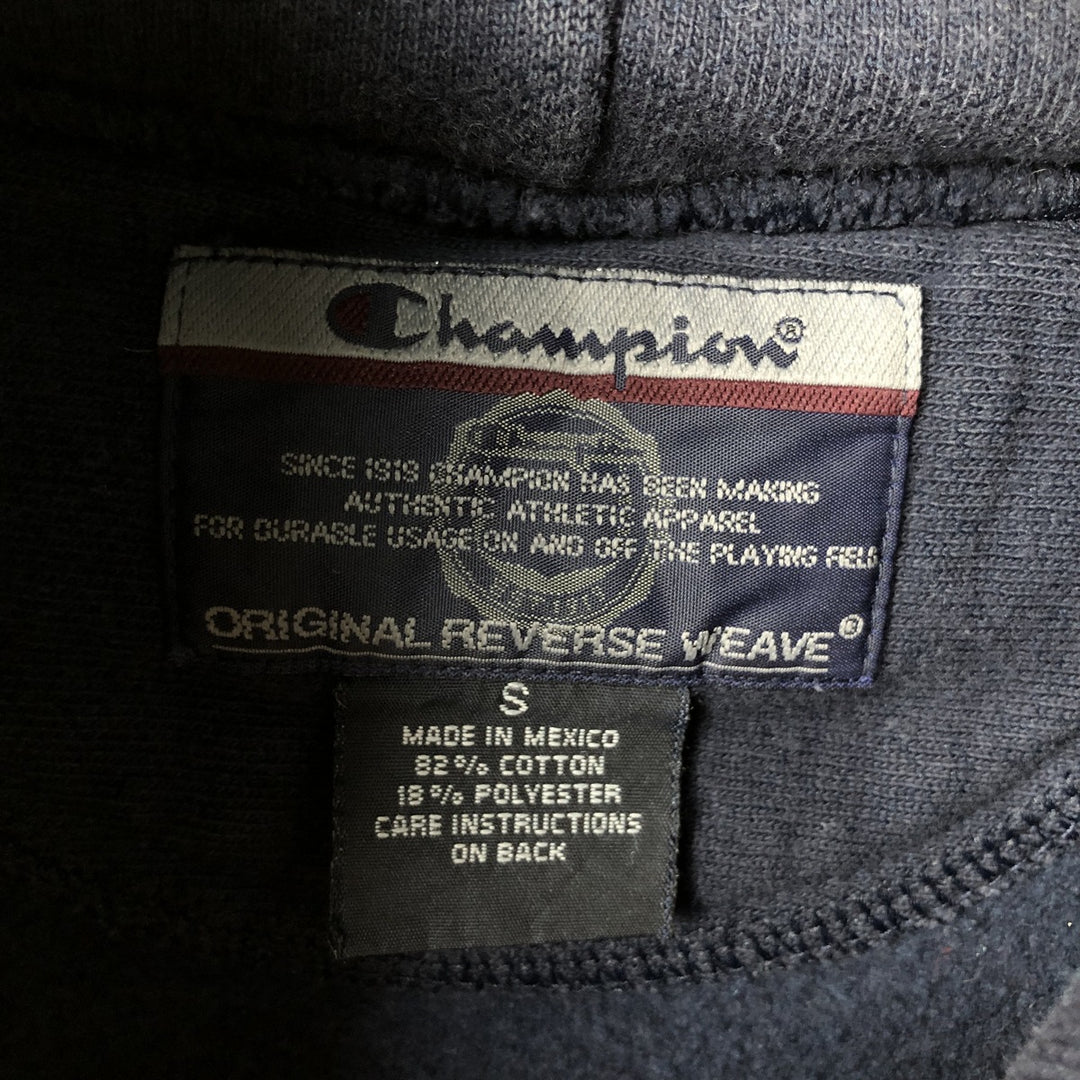 2000'S Champion Original Reverse Weave College Pullover Hoodie, Men's Size Small cotton navy blue type Vintage Second Hand