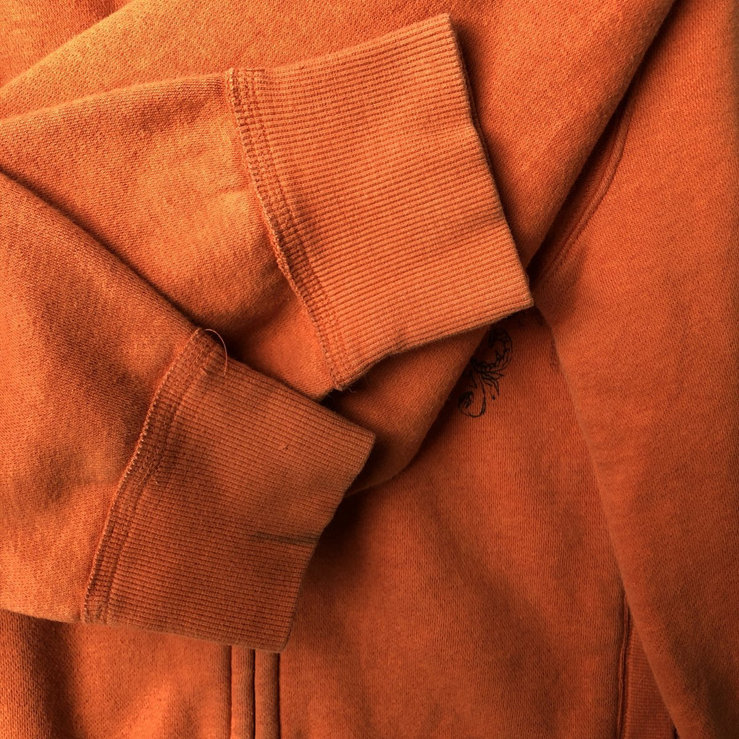 Harley-Davidson Full Zip Sweatshirt, Men's Size L cotton orange type Vintage Second Hand