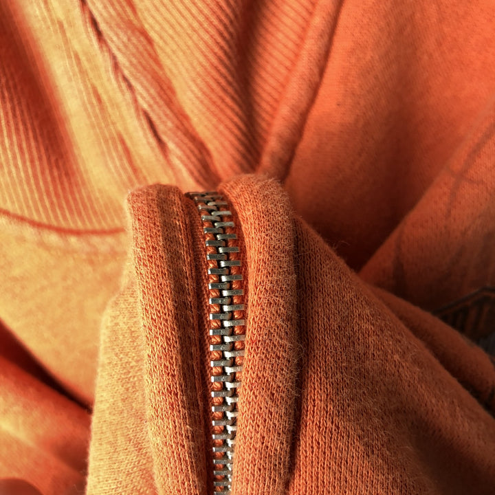 Harley-Davidson Full Zip Sweatshirt, Men's Size L cotton orange type Vintage Second Hand
