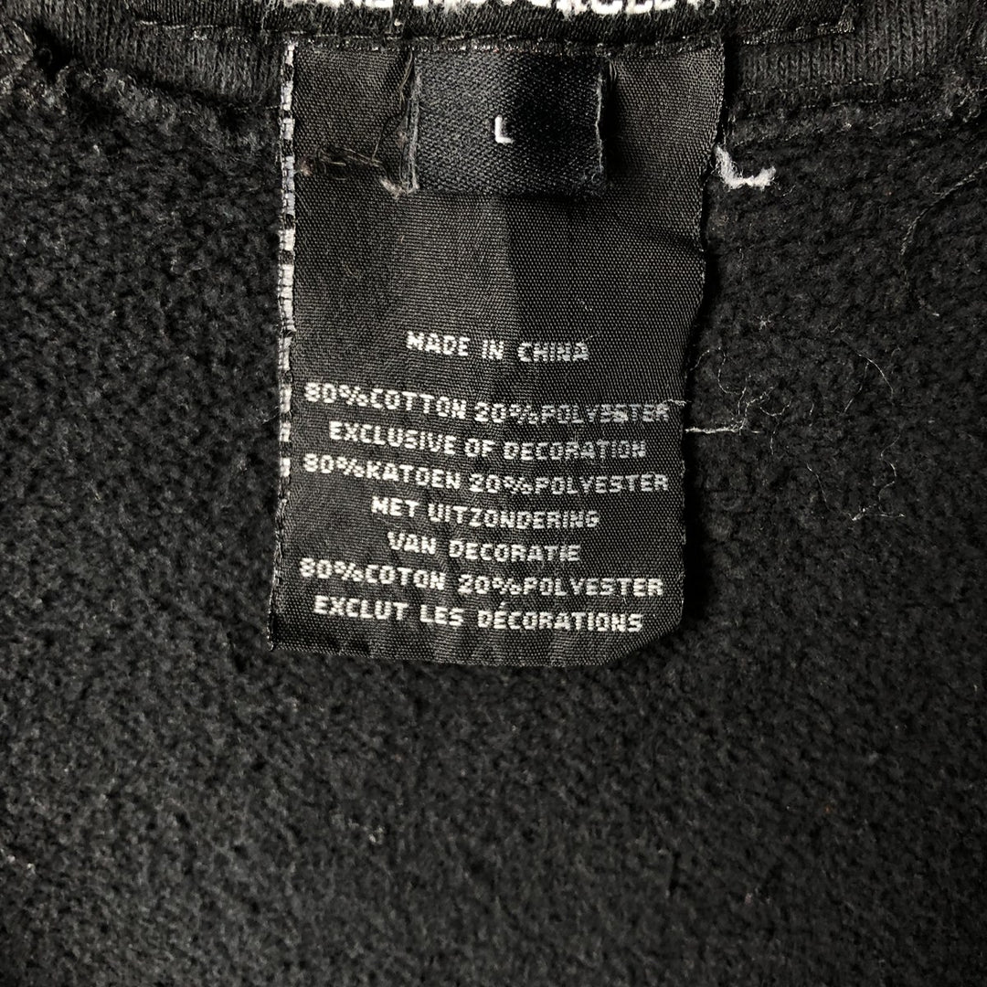 Harley-Davidson Back Logo Full-Zip Hoodie, Men's Size L cotton black type Vintage Second Hand