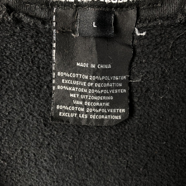 Harley-Davidson Back Logo Full-Zip Hoodie, Men's Size L cotton black type Vintage Second Hand