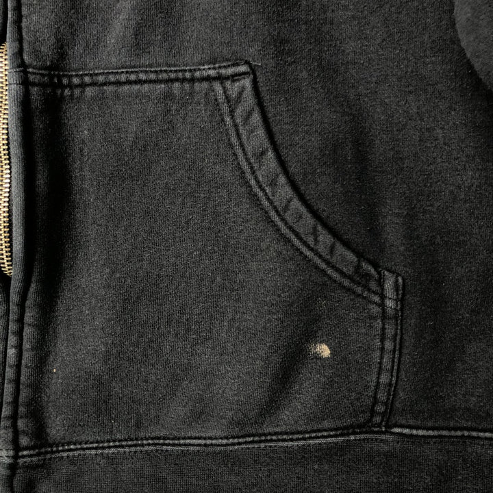 Harley-Davidson Back Logo Full-Zip Hoodie, Men's Size L cotton black type Vintage Second Hand