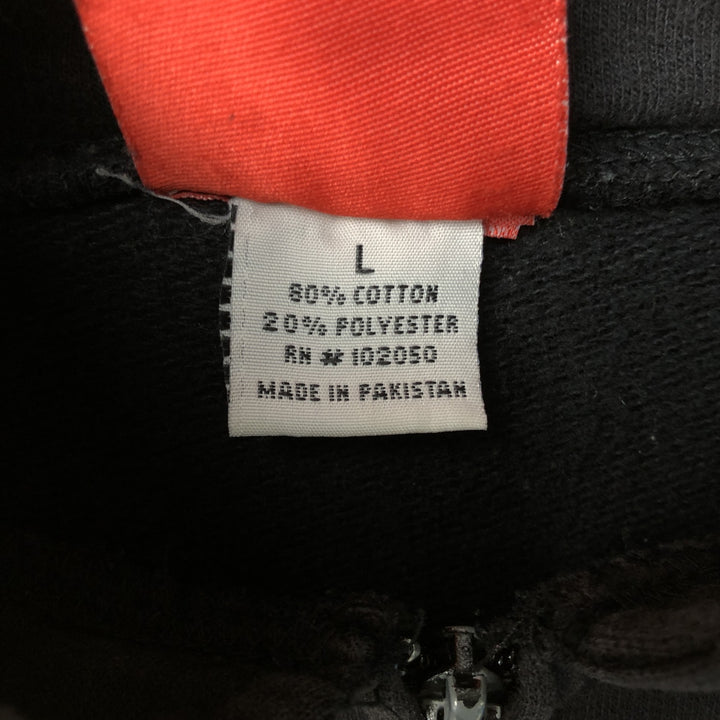 Bravado SLAYER Eagle Pattern Large Print Band Full-Zip Hoodie, Men's Size L cotton black type Vintage Second Hand