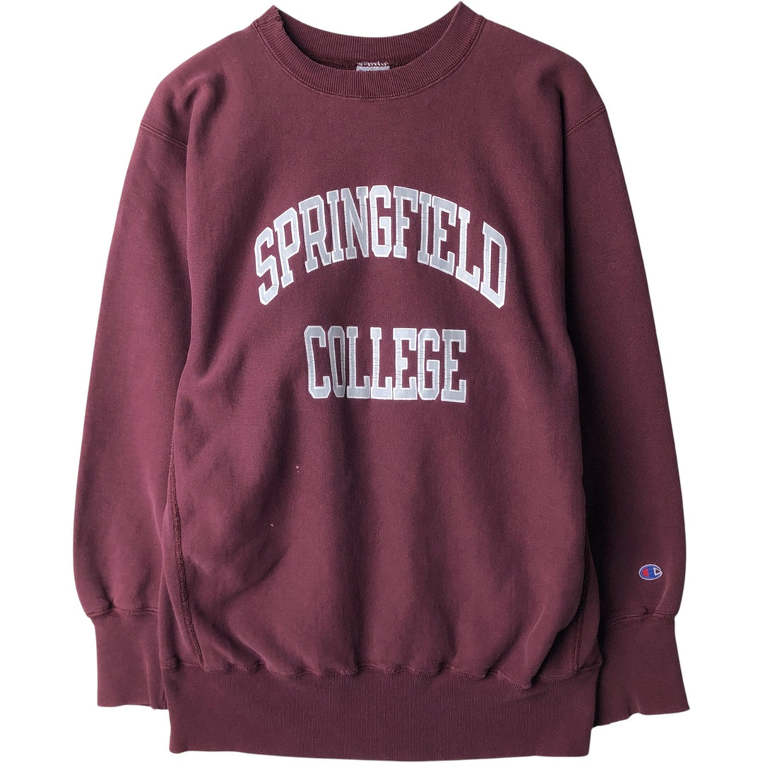 90'S Champion Reverse Weave Embroidered Tag Printed Sweatshirt Trainer Made in USA Men's XL Vintage cotton bordeaux Vintage Second Hand